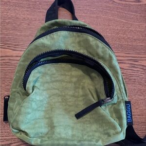 BAGGU Mini Nylon Backpack Green Juice